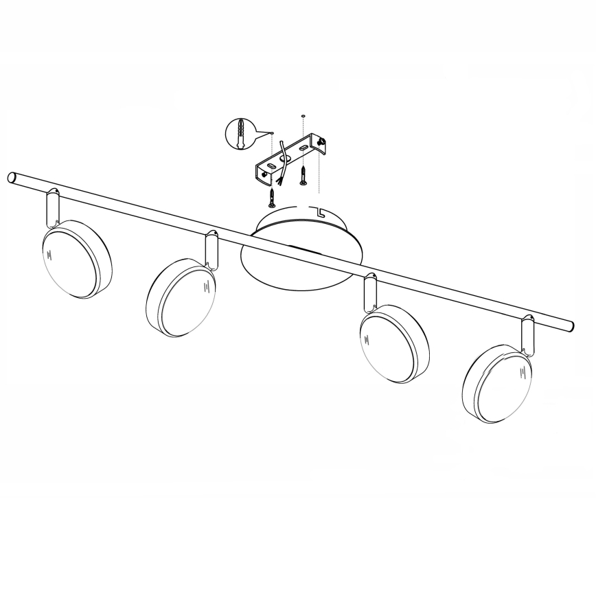 Eglo 95632 - LED spotlight SALTO 4xLED/5.4W/230V