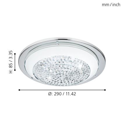Eglo 95639 - LED Kristallampa tak ACOLLA LED/8.2W/230V