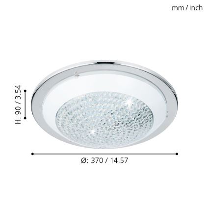 Eglo 95641 - LED Kristallampa tak ACOLLA LED/16W/230V