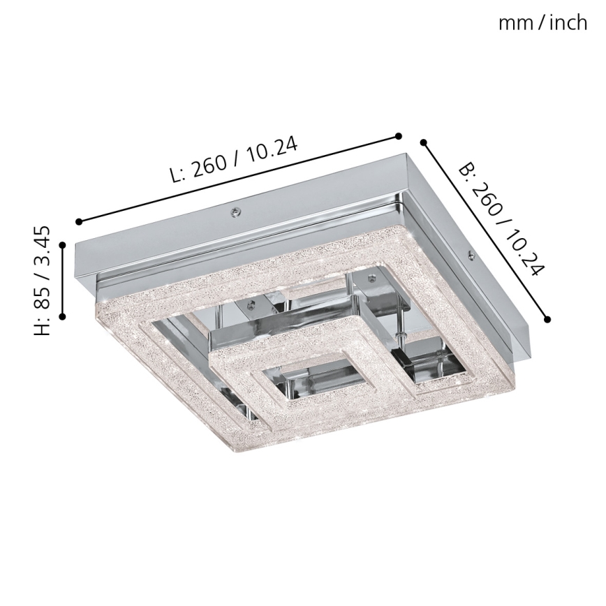 Eglo 95659 - LED Kristallampa tak FRADELO LED/12W/230V