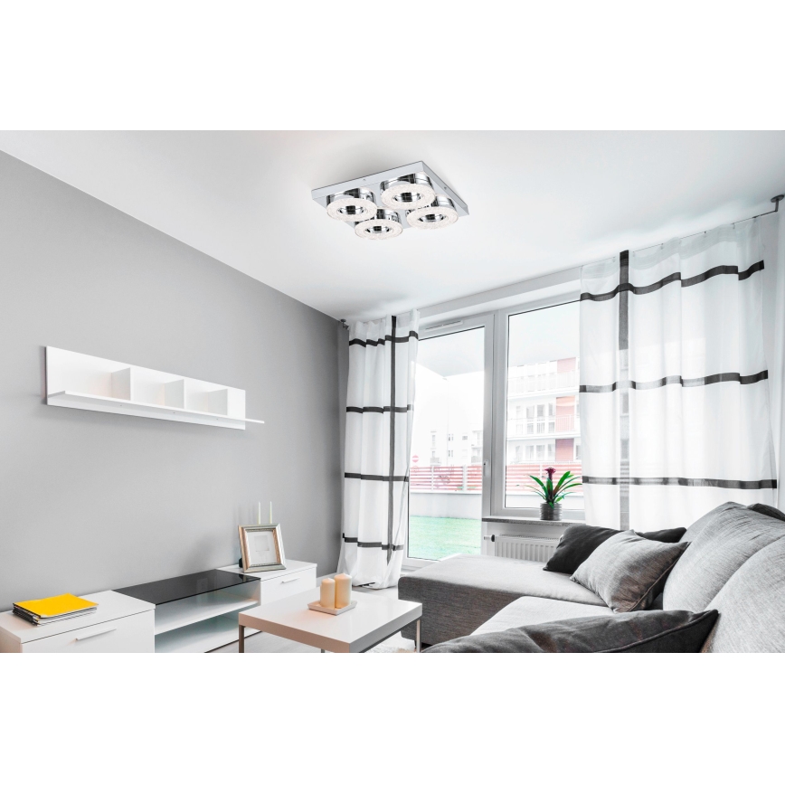 Eglo 95664 - LED Kristallampa tak FRADELO 4xLED/4W/230V