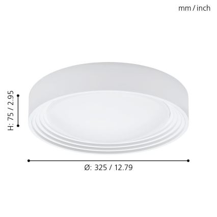 Eglo 95693 - LED Badrumsbelysning tak ONTANEDA 1 LED/11W/230V