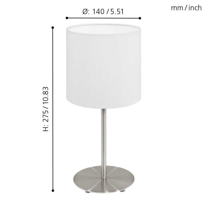 Eglo 95725- Bordslampa PASTERI 1xE14/40W/230V
