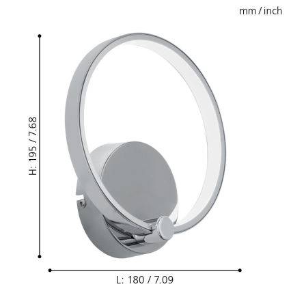Eglo 95768 - LED Väggbelysning LASANA LED/5W/230V