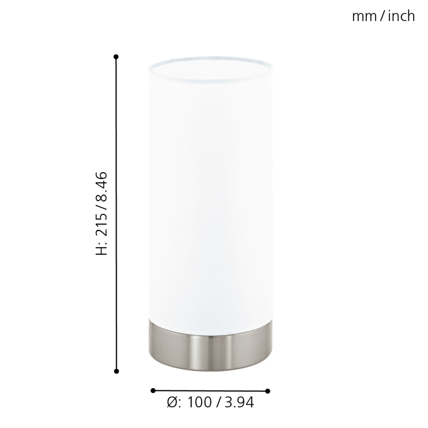 Eglo 95775 - Bordslampa DAMASCO 1 1xE27/60W/230V