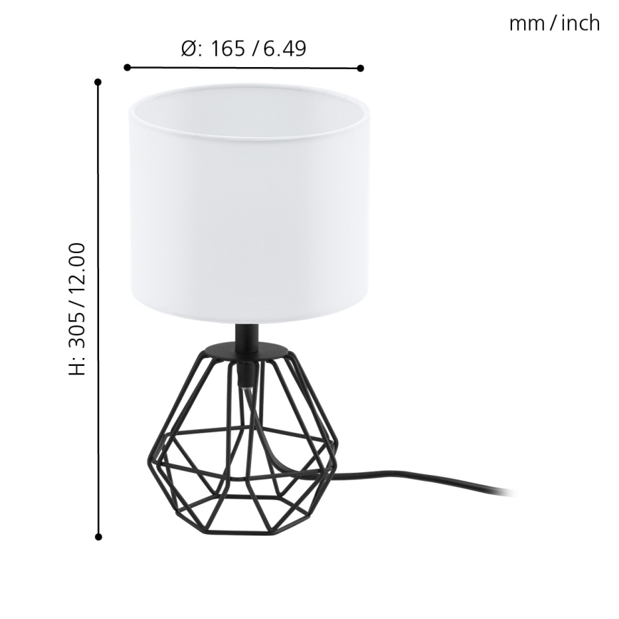 Eglo 95789- Bordslampa CARLTON 2 1xE14/60W/230V
