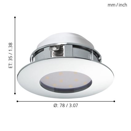 Eglo 95818 - LED Hängande Takbelysning PINEDA 1xLED/4,9W/230V