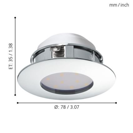 Eglo - SET 3x LED Hängande Takbelysning PINEDA 1xLED/4,9W/230V