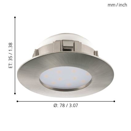 Eglo - SET 3x LED Hängande Takbelysning PINEDA 1xLED/4,9W/230V