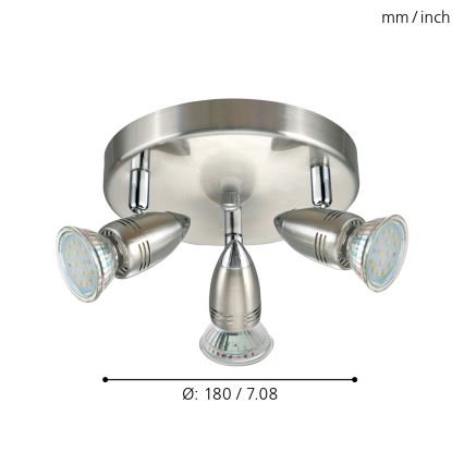 Eglo 95824 - LED spotlight MAGNUM LED 3xGU10-LED/3W/230V