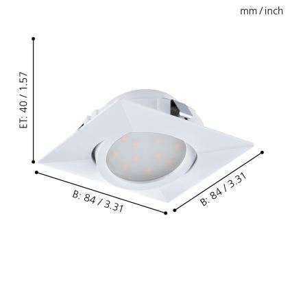 Eglo - SET 3x LED Hängande Takbelysning PINEDA 1xLED/4,9W/230V