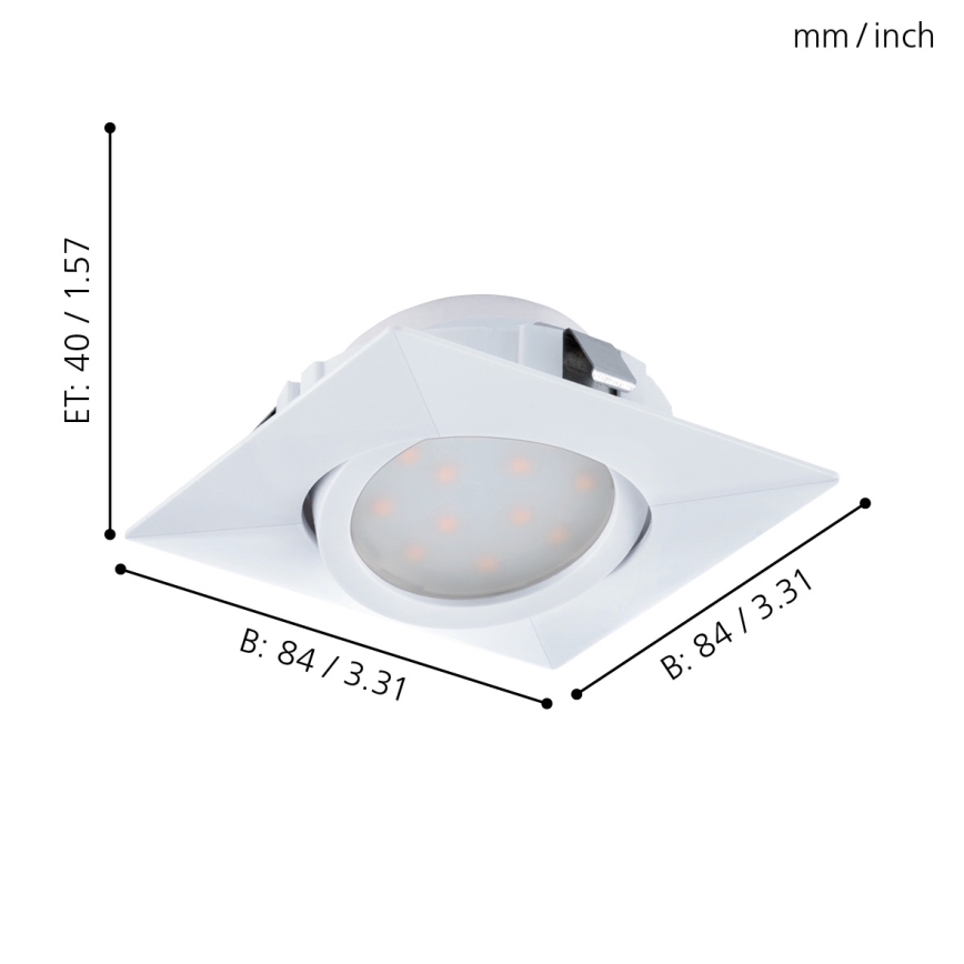 Eglo - SET 3x LED Hängande Takbelysning PINEDA 1xLED/4,9W/230V