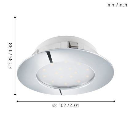 Eglo 95888- LED Hängande Takbelysning PINEDA 1xLED/12W/230V