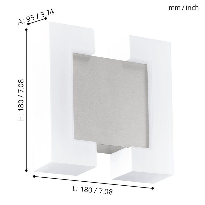 Eglo 95987 - Utomhus LED Väggbelysning SITIA 2xLED/4,8W
