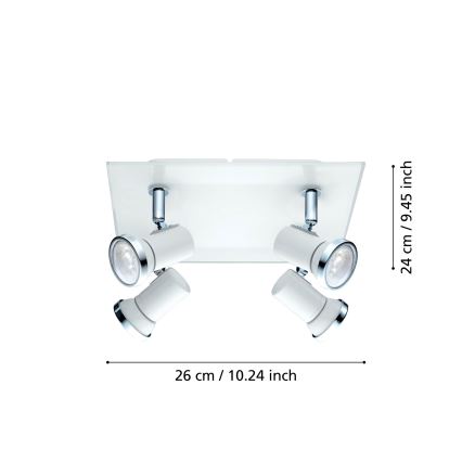 Eglo 95995 - LED Badrum spotlight TAMARA 1 4xGU10-LED/3.3W/230V