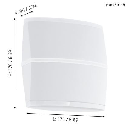 Eglo 96006 - LED utomhus Väggbelysning PERAFITA 2xLED/6W