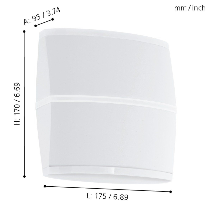 Eglo 96006 - LED utomhus Väggbelysning PERAFITA 2xLED/6W
