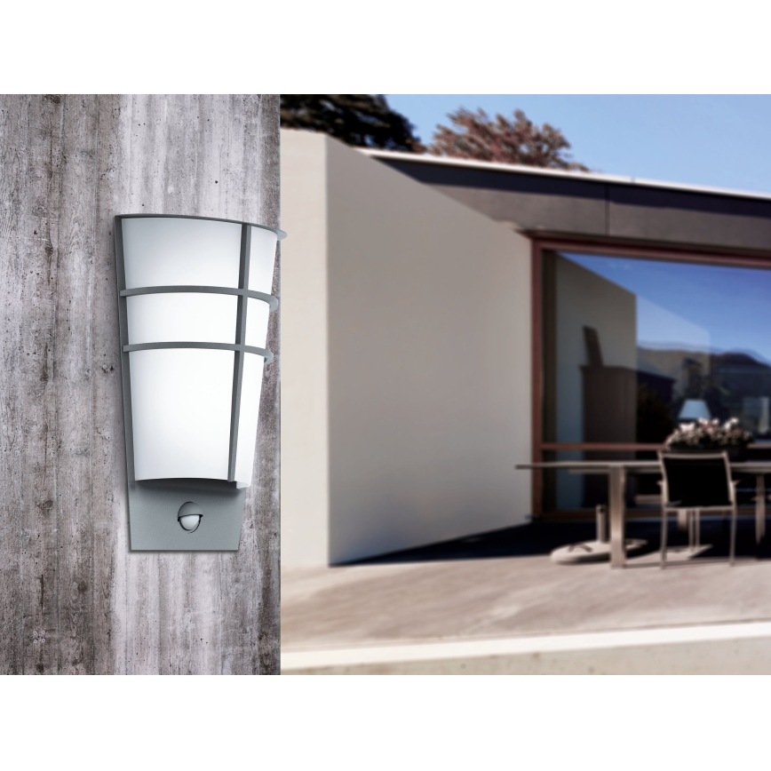 Eglo 96017 - Utomhus LED Väggbelysning med sensor BREGANZO 1 2xLED/2,5W