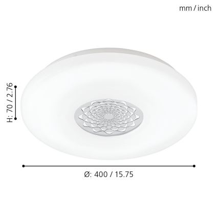 Eglo 96026 - LED Takbelysning CAPASSO 1 LED/24W/230V