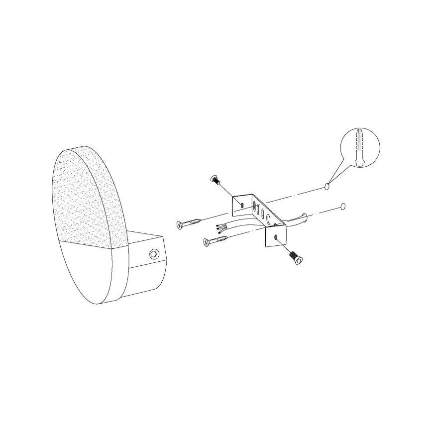 Eglo 96041 - LED Väggbelysning METRASS 1 1xLED/4.5W/230V