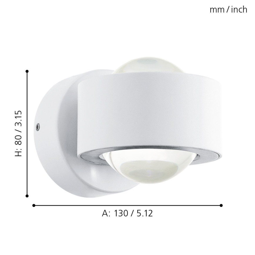 Eglo 96048 - LED Väggbelysning ONO 2 2xLED/2.5W/230V