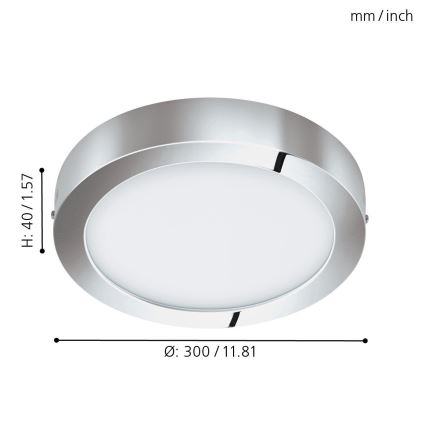 Eglo 96058 - LED Badrumsbelysning FUEVA 1 LED/22W/230V