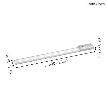 Eglo 96081 - LED Köksbelysning med sensor TEYA LED/8.1W/230V