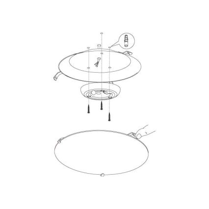 Eglo 96089 - LED Takbelysning MARGITTA 1 LED/11W/230V