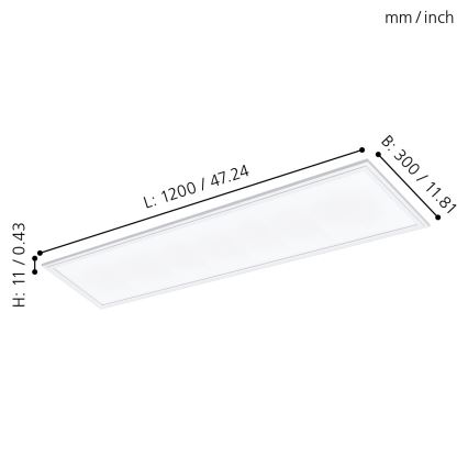 Eglo - LED infälld panel LED/40W/230V