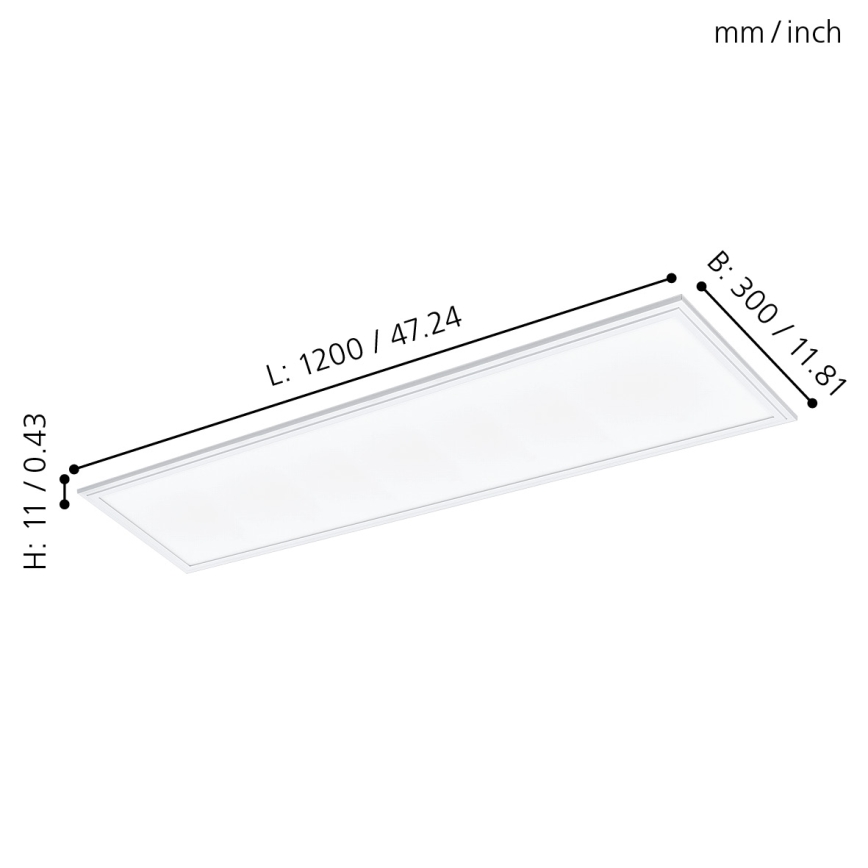 Eglo 96151 - LED takpanel SALOBRENA LED/40W/230V