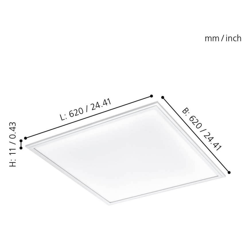 Eglo 96154 - LED takpanel SALOBRENA LED/40W/230V