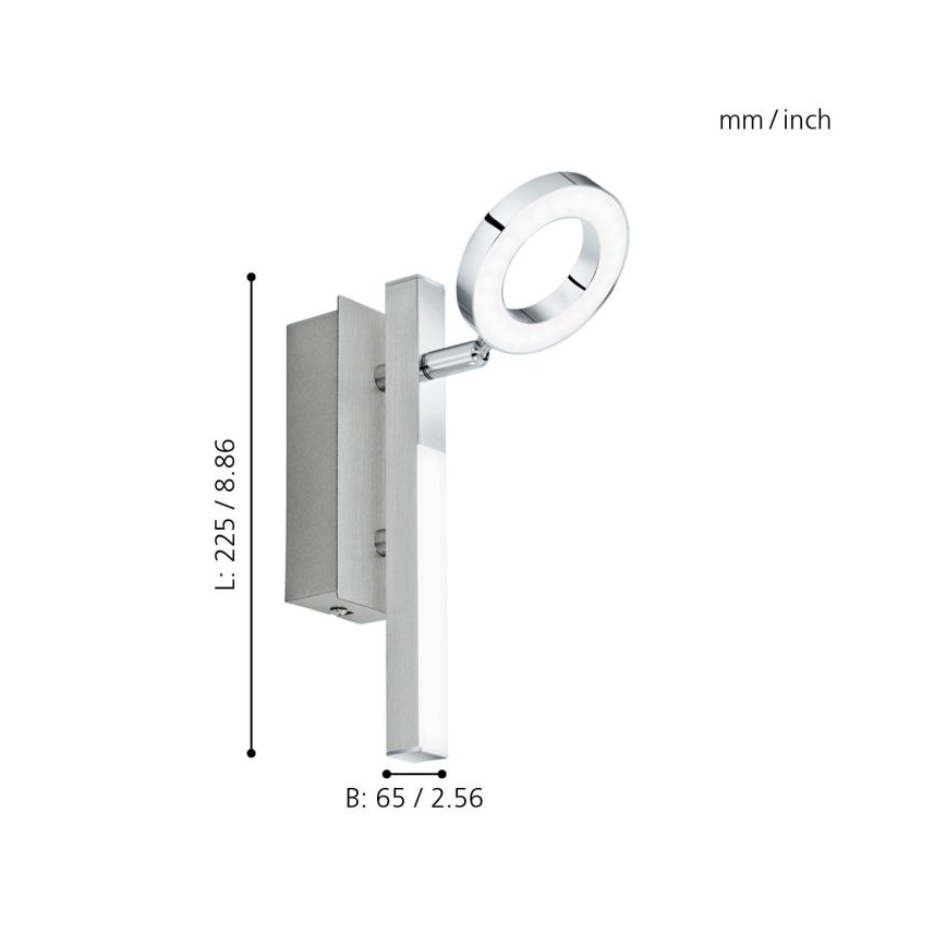 Eglo 96178 - Spotlight BilDILLIO 1 1xLED/3.2W + 1xLED/2.2/230V