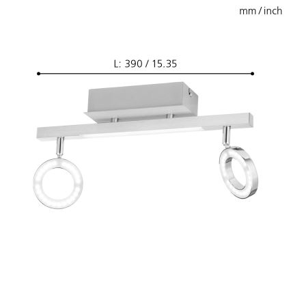 Eglo 96179 - Spotlight BilDILLIO 2xLED/3,2W + LED/3,3/230V