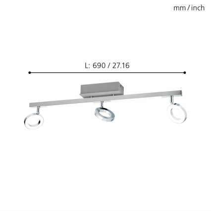Eglo 96181 - Spotlight BilDILLIO 1 3xLED/3,2W + 2xLED/3,3/230V