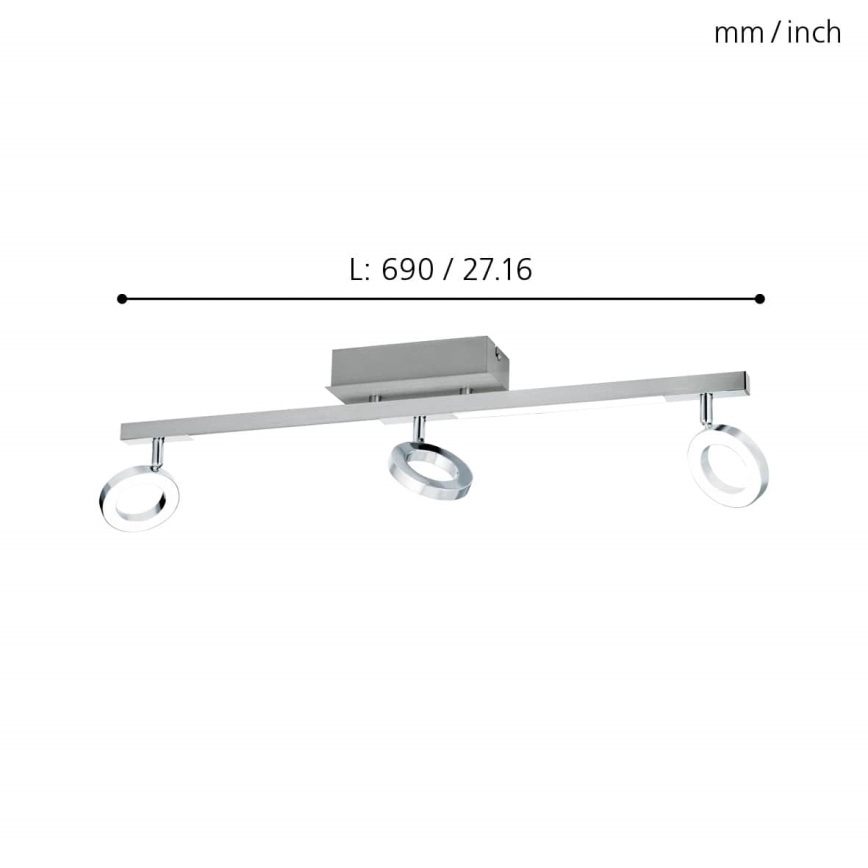 Eglo 96181 - Spotlight BilDILLIO 1 3xLED/3,2W + 2xLED/3,3/230V