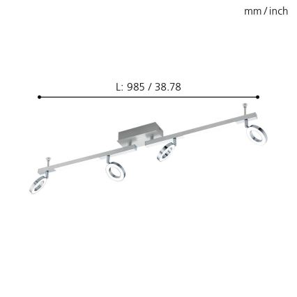 Eglo 96182 - Spotlight BilDILLIO 1 4xLED/3,2W + 2xLED/3,3/230V