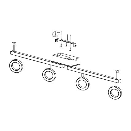 Eglo 96182 - Spotlight BilDILLIO 1 4xLED/3,2W + 2xLED/3,3/230V