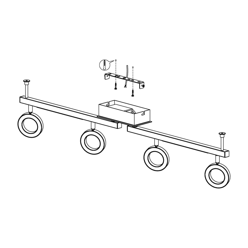 Eglo 96182 - Spotlight BilDILLIO 1 4xLED/3,2W + 2xLED/3,3/230V