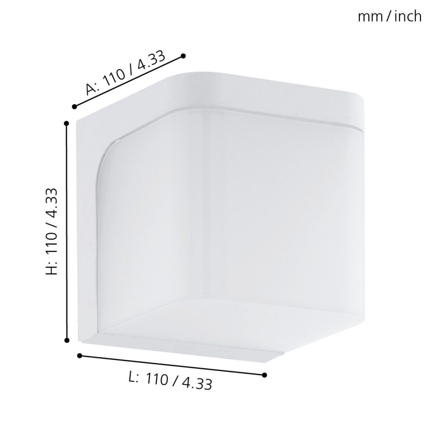Eglo - LED vägglampa för utomhusbruk LED/4,9W/230V IP44
