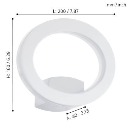 Eglo 96274 - LED utomhus Väggbelysning EMOLLIO LED/10W/230V