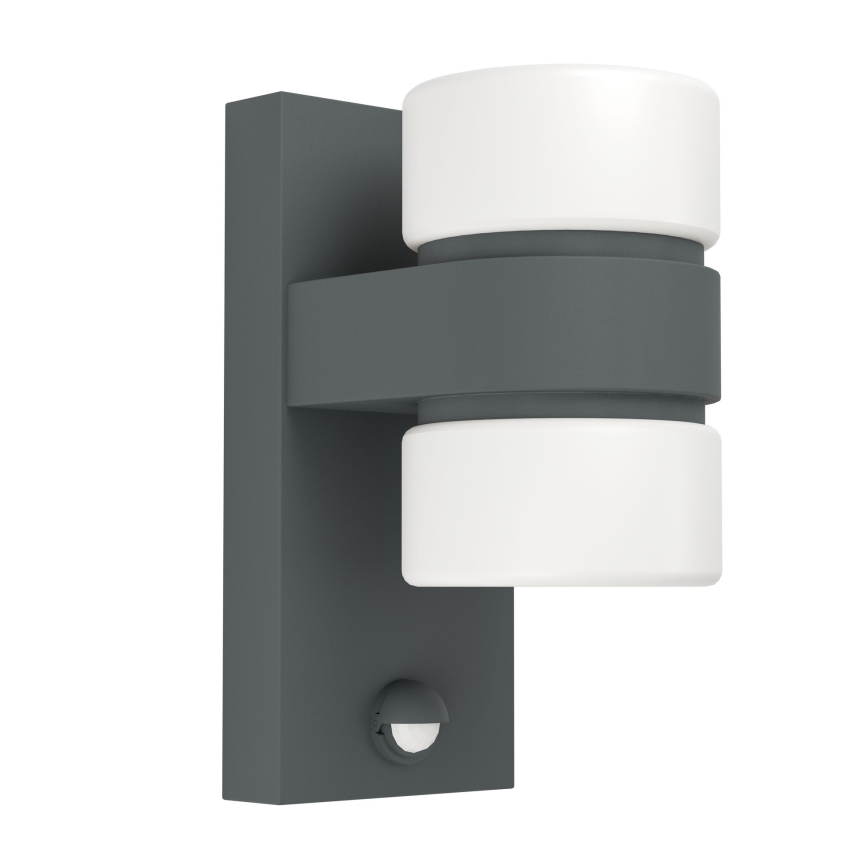 Eglo 96276 - LED utomhus Väggbelysning med sensor ATOLLARI 2xLED/6W
