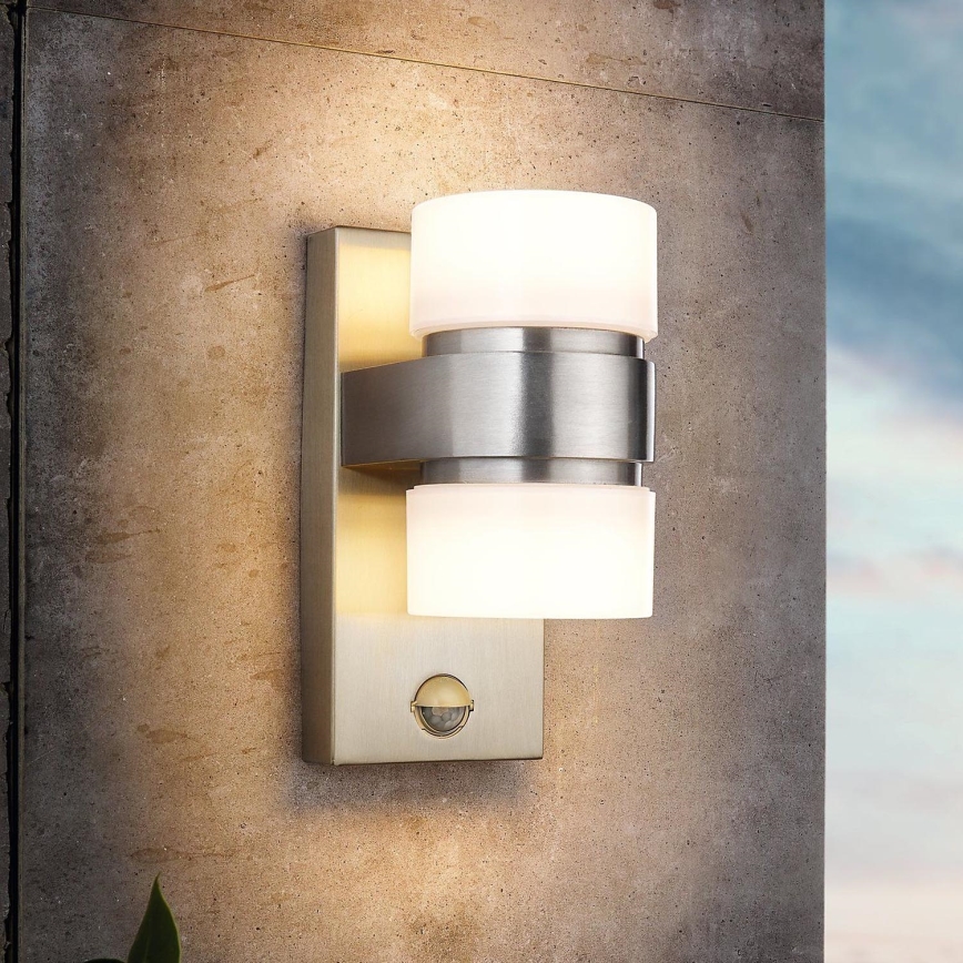 Eglo 96277 - Utomhus LED Väggbelysning med sensor ATOLLARI 2xLED/6W
