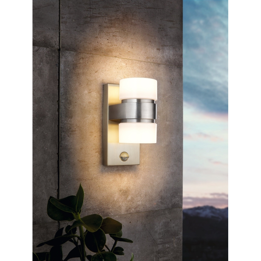 Eglo 96277 - Utomhus LED Väggbelysning med sensor ATOLLARI 2xLED/6W