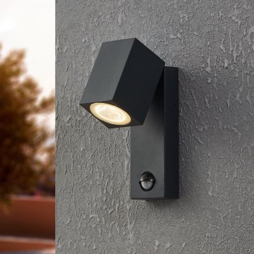 Eglo 96287 - LED utomhus Väggbelysning med sensor SAKEDA LED/5W/230V