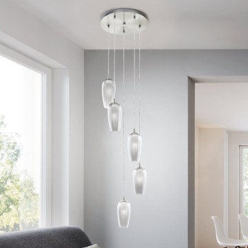 Eglo 96345 - LED Ljuskrona med snöre FARSALA 5xG9/2.5W/230V