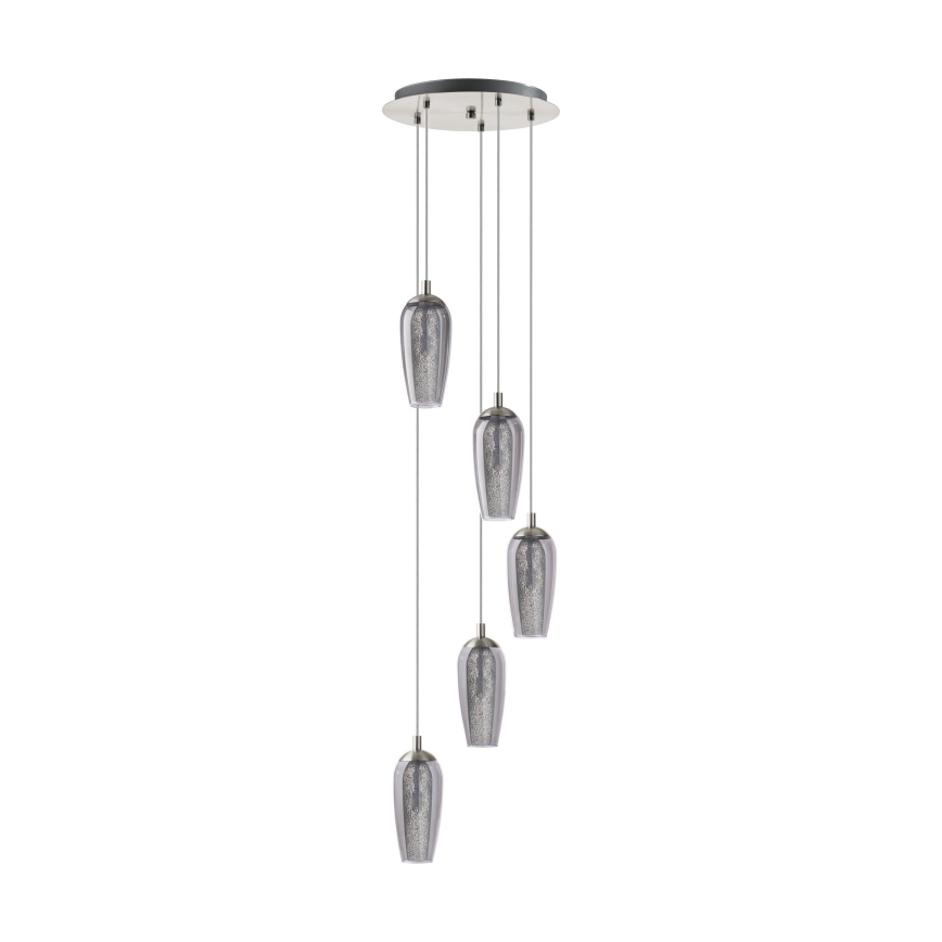 Eglo 96345 - LED Ljuskrona med snöre FARSALA 5xG9/2.5W/230V