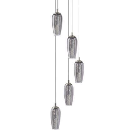 Eglo 96345 - LED Ljuskrona med snöre FARSALA 5xG9/2.5W/230V