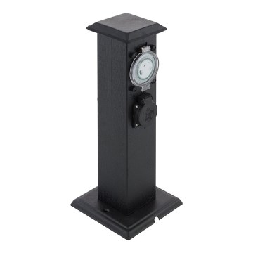 Eglo 96352 - Kolumn med eluttag för utomhusbruk with timer PARK T IP44
