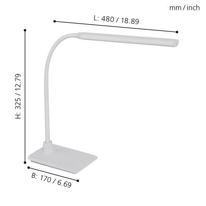 Eglo 96435 - LED Dimbar Bordslampa LAROA LED/3,5W/230V