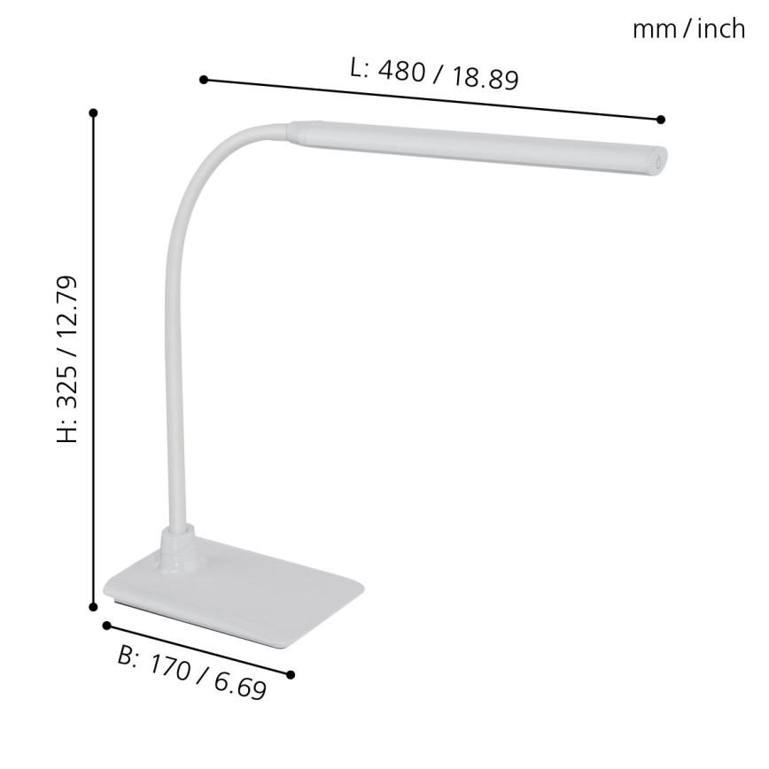 Eglo 96435 - LED Dimbar Bordslampa LAROA LED/3,5W/230V